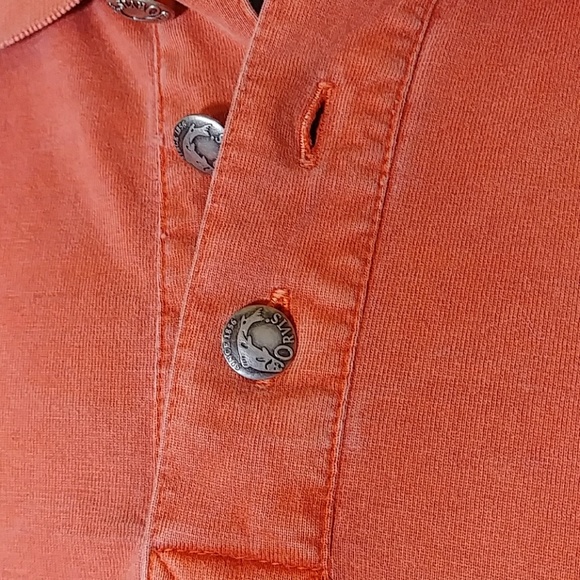 Vintage Orvis Men's Orange Fishing Polo - Picture 2 of 7